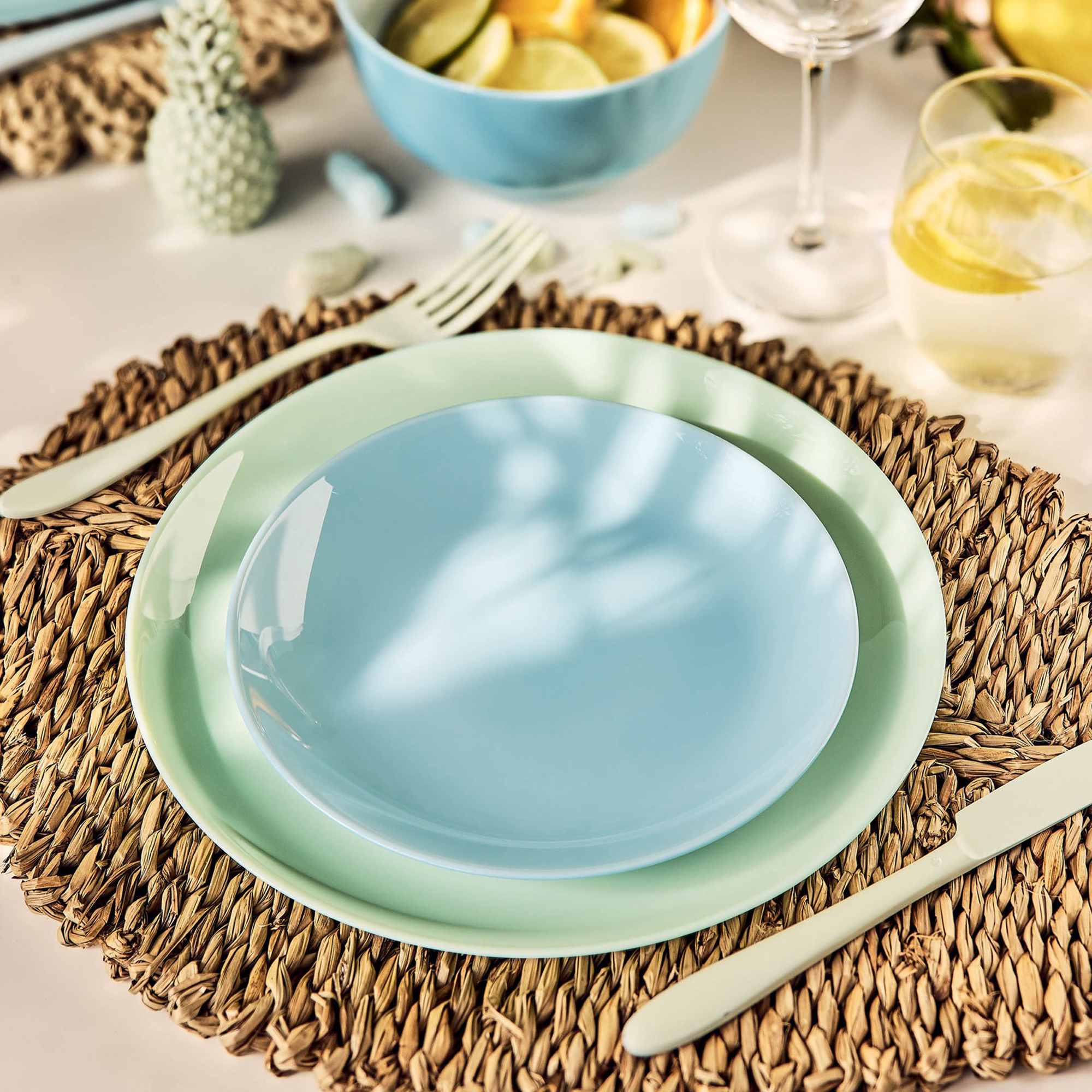 Vajilla Luminarc Juego Platos Postre Luminarc Diwali Opal 20cm